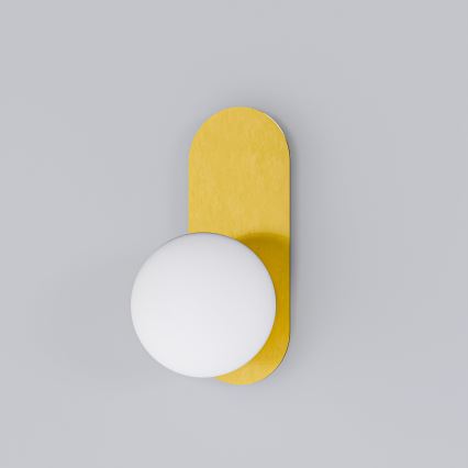 Sieninis šviestuvas 1xE27/40W/230V auksinis/baltas