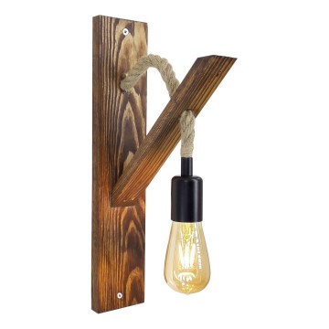 Sieninis šviestuvas AHSAP 1xE27/40W/230V pušis/riešutas
