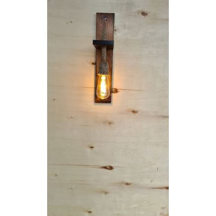 Sieninis šviestuvas AHSAP 1xE27/40W/230V, pušis/riešutas