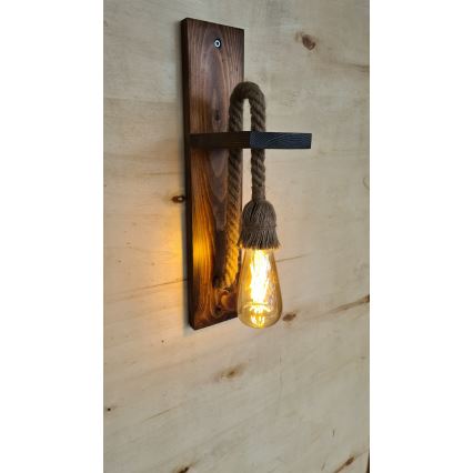 Sieninis šviestuvas AHSAP 1xE27/40W/230V, pušis/riešutas