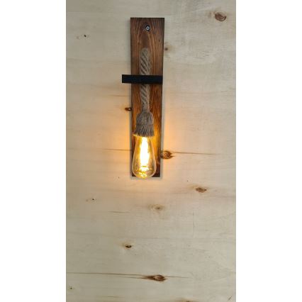 Sieninis šviestuvas AHSAP 1xE27/40W/230V, pušis/riešutas