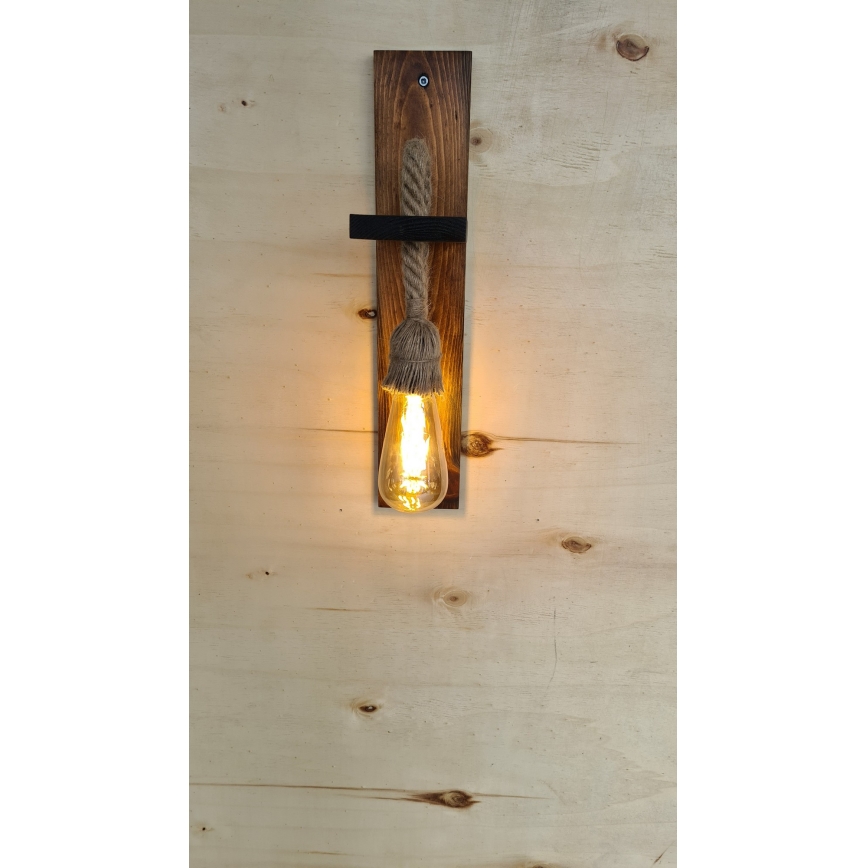 Sieninis šviestuvas AHSAP 1xE27/40W/230V, pušis/riešutas