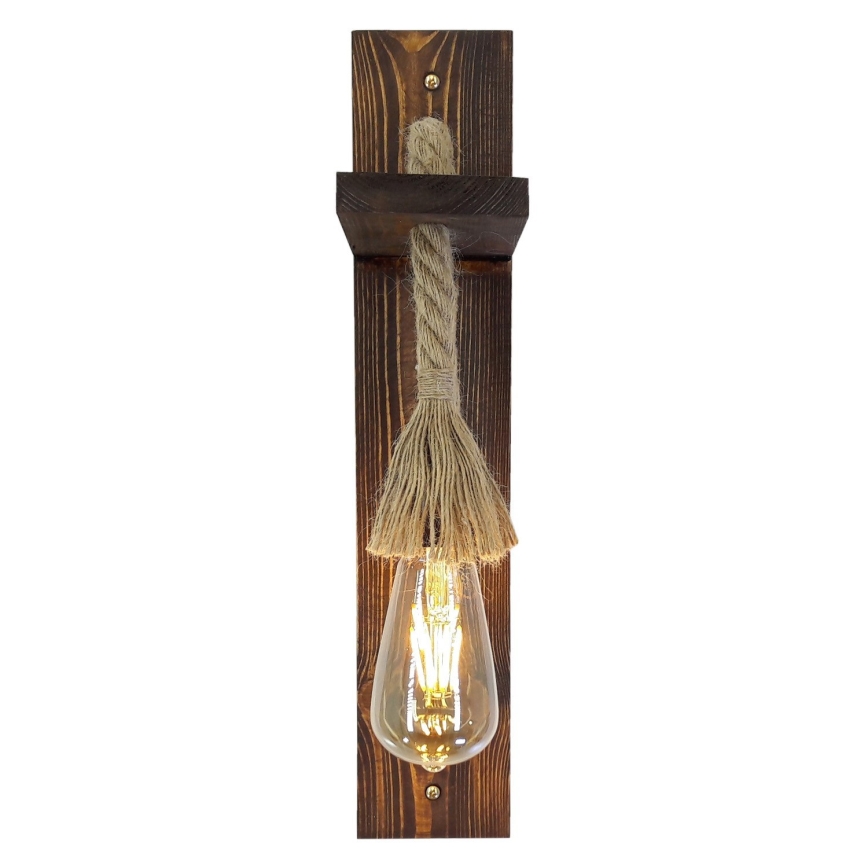 Sieninis šviestuvas AHSAP 1xE27/40W/230V, pušis/riešutas