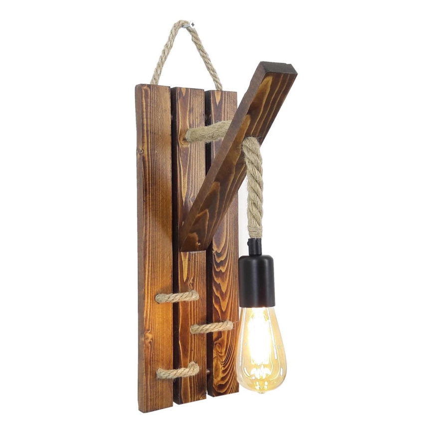 Sieninis šviestuvas AHSAP 1xE27/40W/230V pušis, riešutas