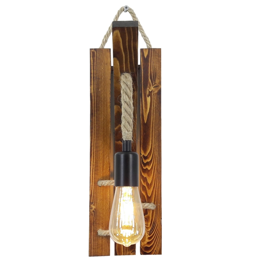 Sieninis šviestuvas AHSAP 1xE27/40W/230V pušis, riešutas