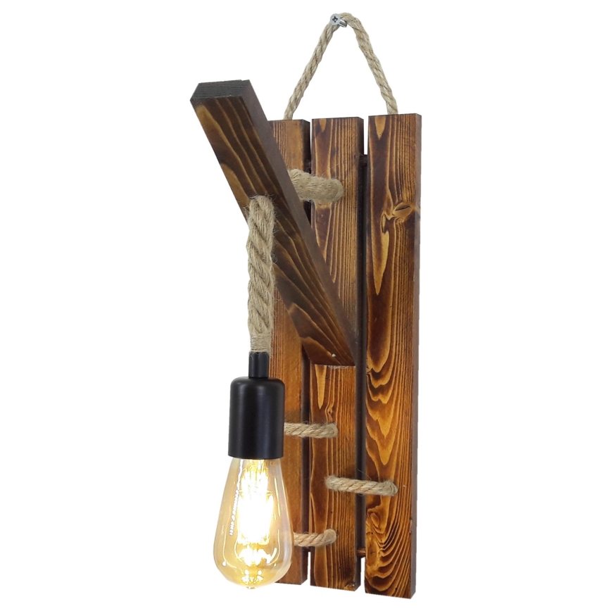 Sieninis šviestuvas AHSAP 1xE27/40W/230V pušis, riešutas