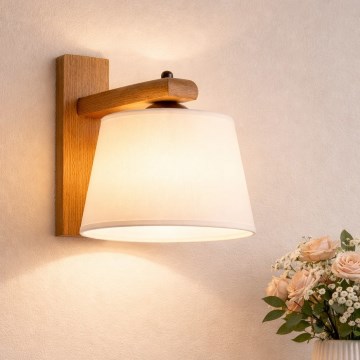 Sieninis šviestuvas AIDA 1xE27/60W/230V ąžuolas