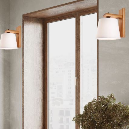 Sieninis šviestuvas AIDA 1xE27/60W/230V ąžuolas