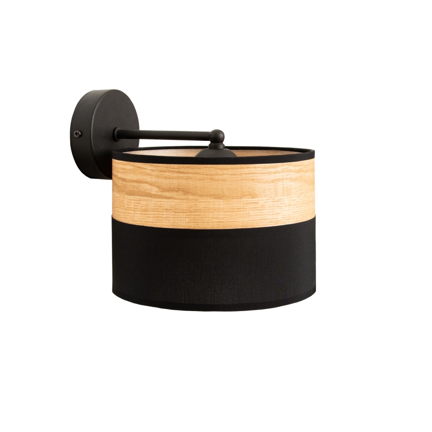 Sieninis šviestuvas ALBA 1xE27/15W/230V juodas/rudas