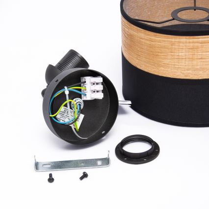 Sieninis šviestuvas ALBA 1xE27/15W/230V juodas/rudas