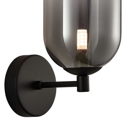 Sieninis šviestuvas ALIAS 1xG9/8W/230V juoda/pilka