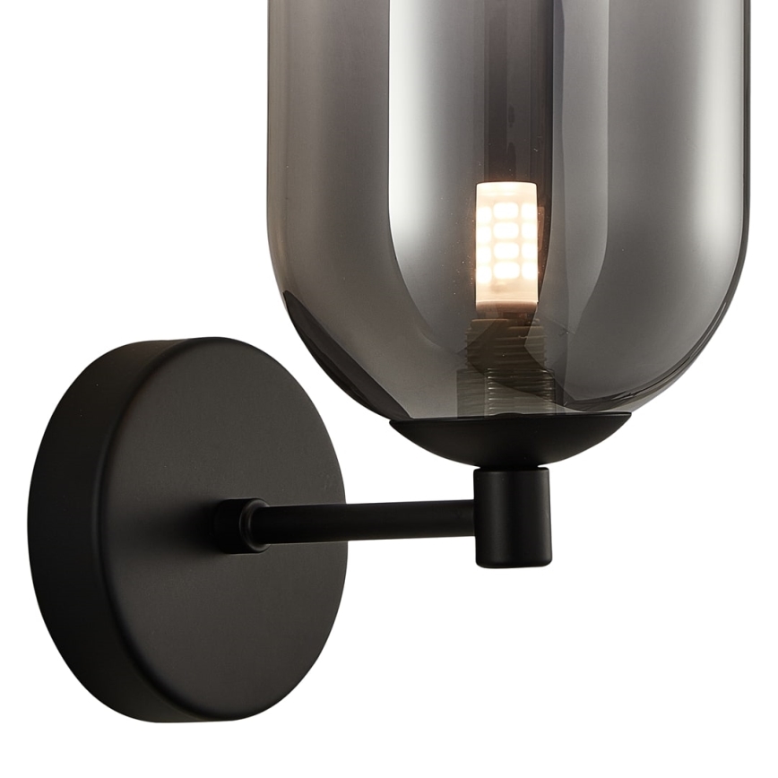 Sieninis šviestuvas ALIAS 1xG9/8W/230V juoda/pilka