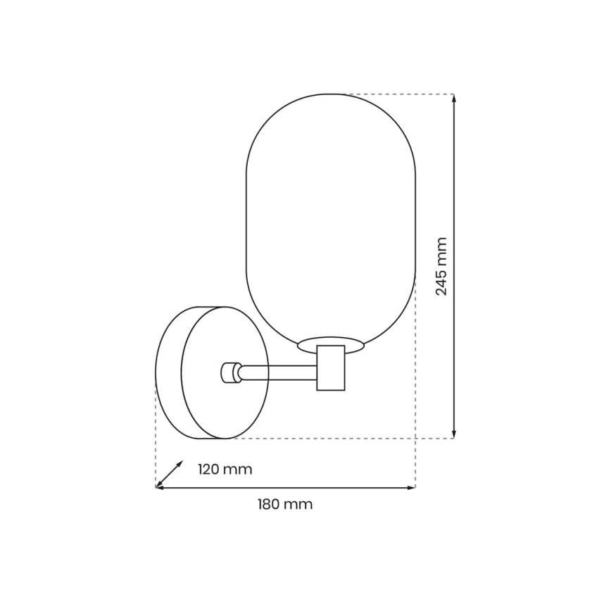 Sieninis šviestuvas ALIAS 1xG9/8W/230V juoda/pilka