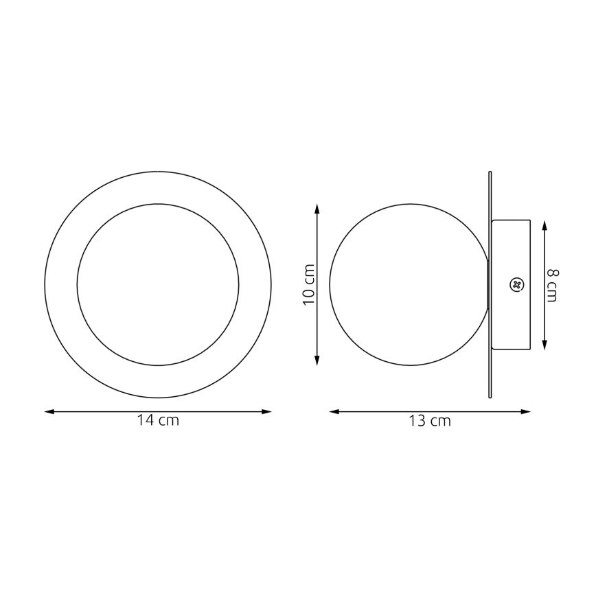 Sieninis šviestuvas AMERICANA 1xG9/8W/230V pilkas