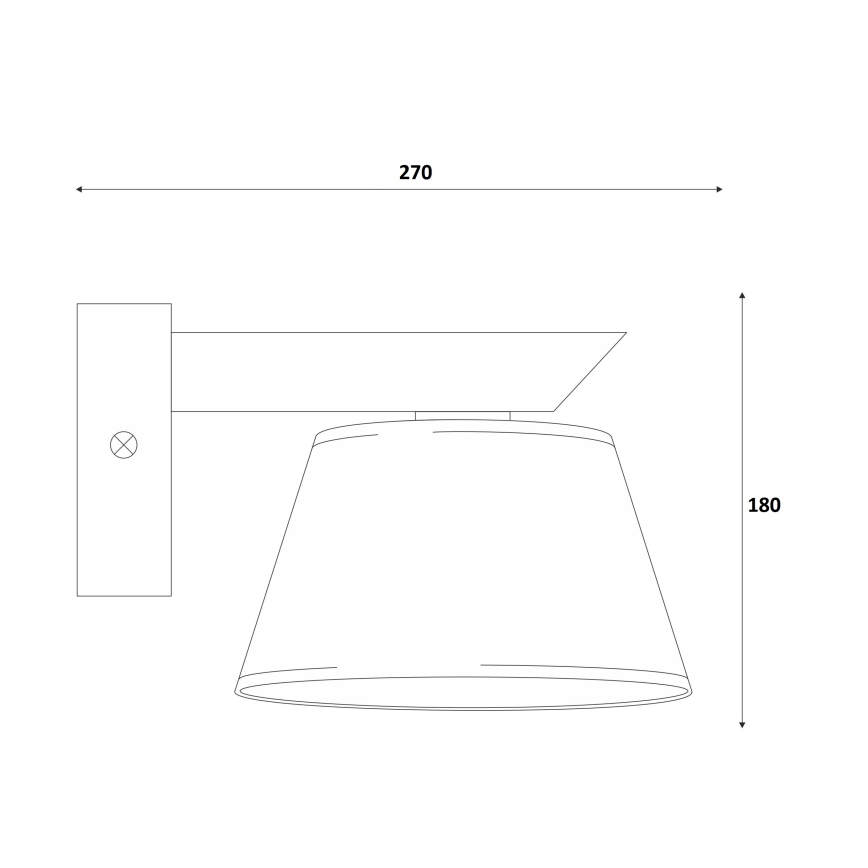 Sieninis šviestuvas ANTONIO 1xE14/40W/230V ąžuolas