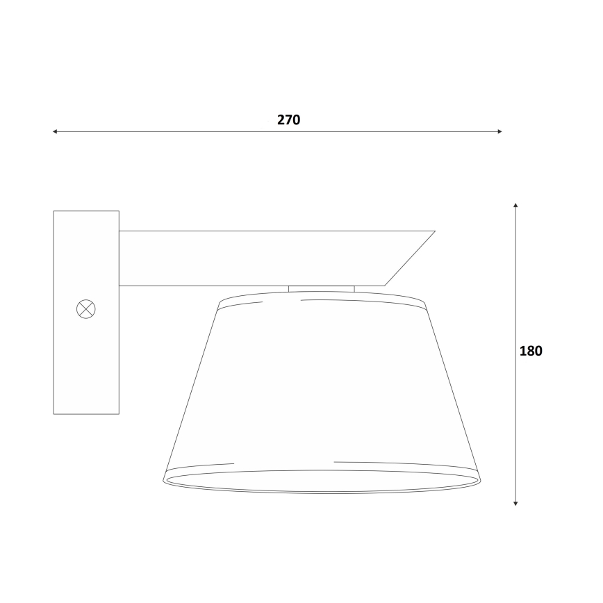 Sieninis šviestuvas ANTONIO 1xE14/40W/230V ąžuolas