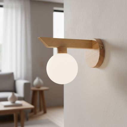 Sieninis šviestuvas ANTONIO 1xG9/5W/230V ąžuolas/balta