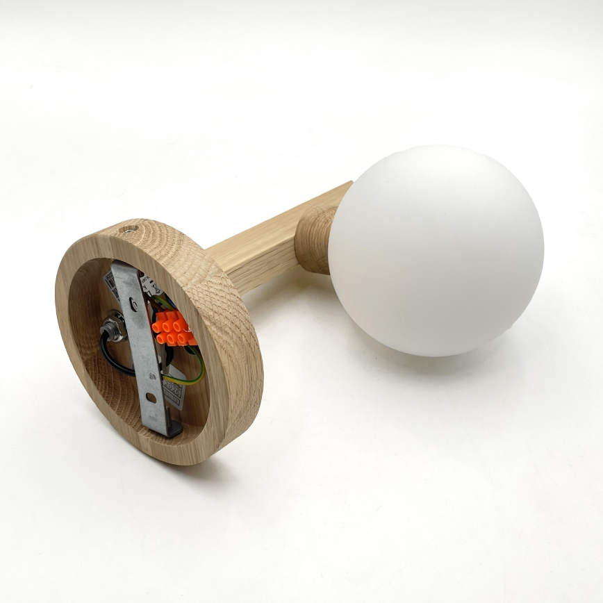 Sieninis šviestuvas ANTONIO 1xG9/5W/230V ąžuolas/balta