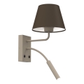 Sieninis šviestuvas ARDEN 1xE27/15W/230V + 1xG9/8W smėlinė/ruda