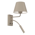 Sieninis šviestuvas ARDEN 1xE27/15W/230V + 1xG9/8W smėlio spalvos