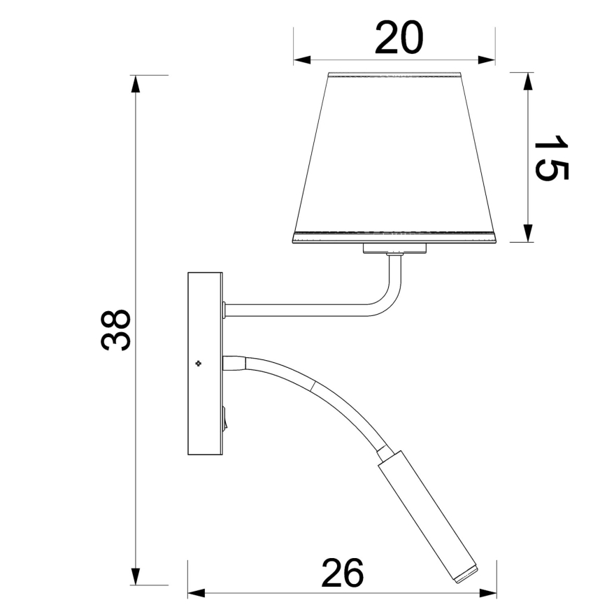 Sieninis šviestuvas ARDEN 1xE27/15W/230V + 1xG9/8W smėlio spalvos