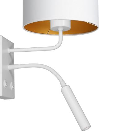 Sieninis šviestuvas ARDEN 1xE27/60W+1xG9/8W/230V balta/auksas