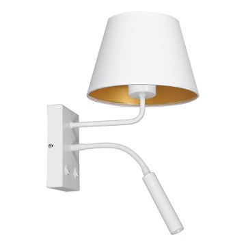 Sieninis šviestuvas ARDEN 1xE27/60W+1xG9/8W/230V balta/auksas