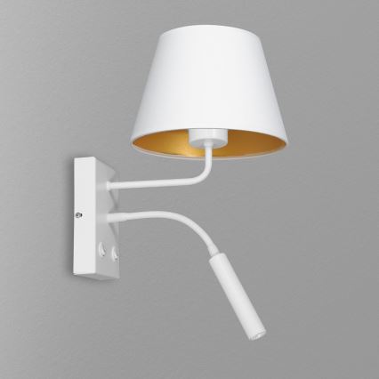 Sieninis šviestuvas ARDEN 1xE27/60W+1xG9/8W/230V balta/auksas