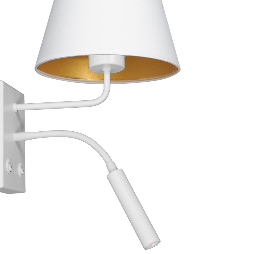 Sieninis šviestuvas ARDEN 1xE27/60W+1xG9/8W/230V balta/auksas