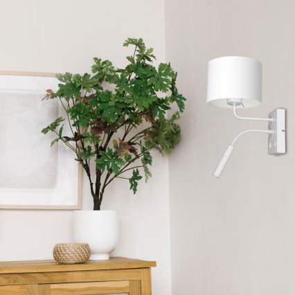 Sieninis šviestuvas ARDEN 1xE27/60W+1xG9/8W/230V balta