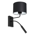 Sieninis šviestuvas ARDEN 1xE27/60W+1xG9/8W/230V juoda/balta