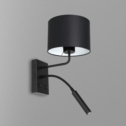 Sieninis šviestuvas ARDEN 1xE27/60W+1xG9/8W/230V juoda/balta