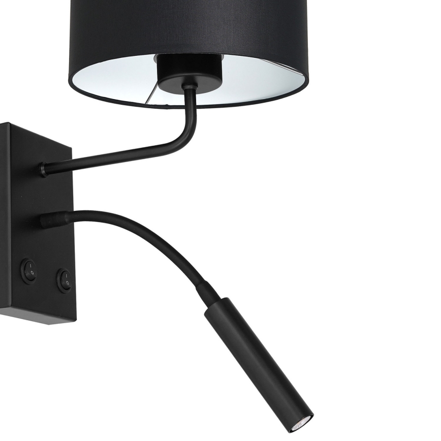 Sieninis šviestuvas ARDEN 1xE27/60W+1xG9/8W/230V juoda/balta