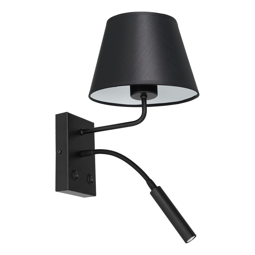 Sieninis šviestuvas ARDEN 1xE27/60W+1xG9/8W/230V juoda/balta