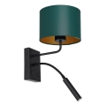 Sieninis šviestuvas ARDEN 1xE27/60W+1xG9/8W/230V žalia/auksas