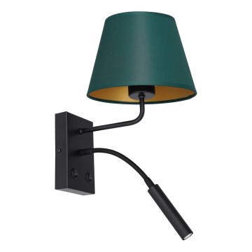 Sieninis šviestuvas ARDEN 1xE27/60W+1xG9/8W/230V žalia/auksas