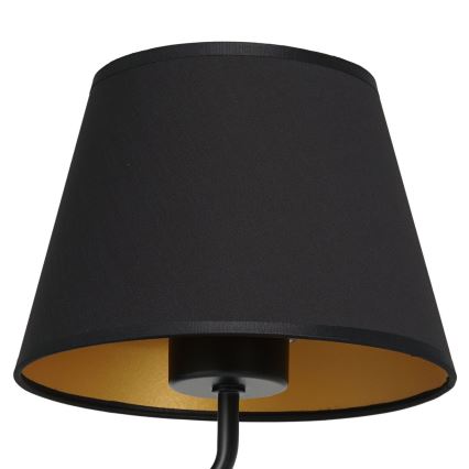Sieninis šviestuvas ARDEN 1xE27/60W/230V juoda/auksas