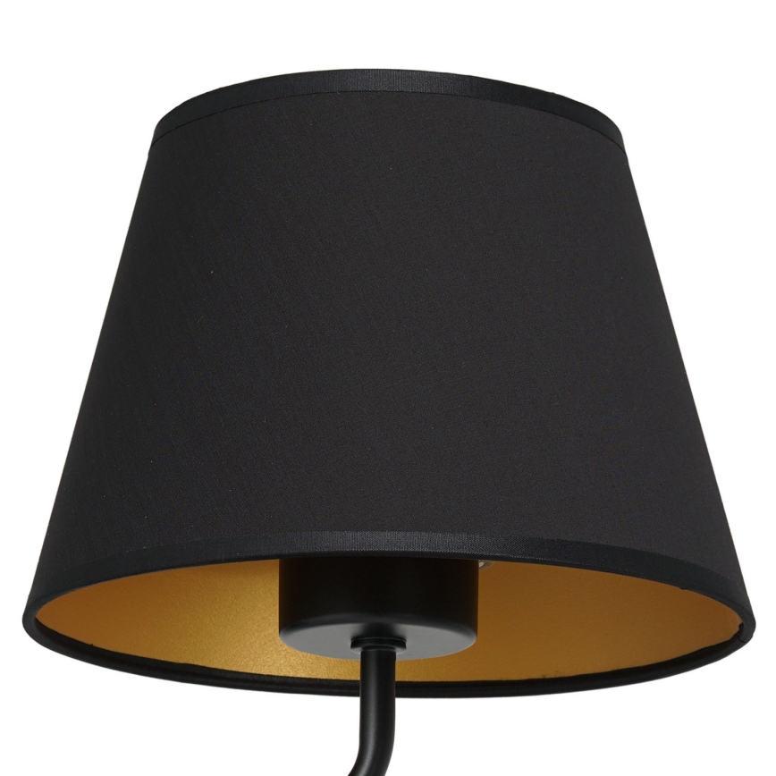 Sieninis šviestuvas ARDEN 1xE27/60W/230V juoda/auksas