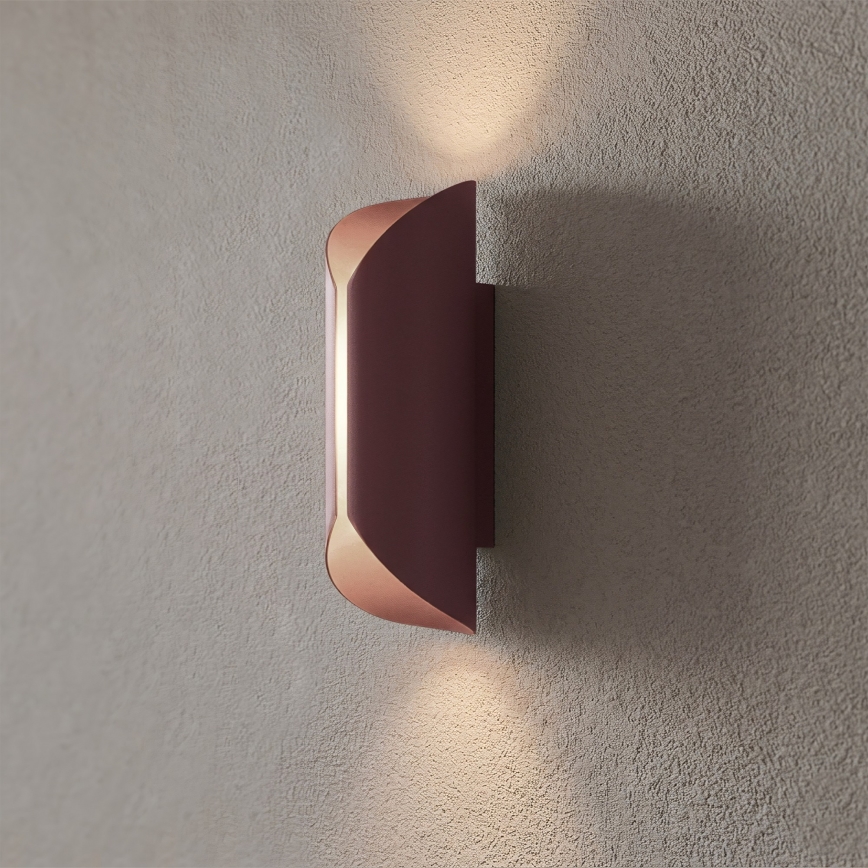 Sieninis šviestuvas BARBOS 2xG9/8W/230V bordo