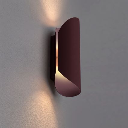 Sieninis šviestuvas BARBOS 2xG9/8W/230V bordo