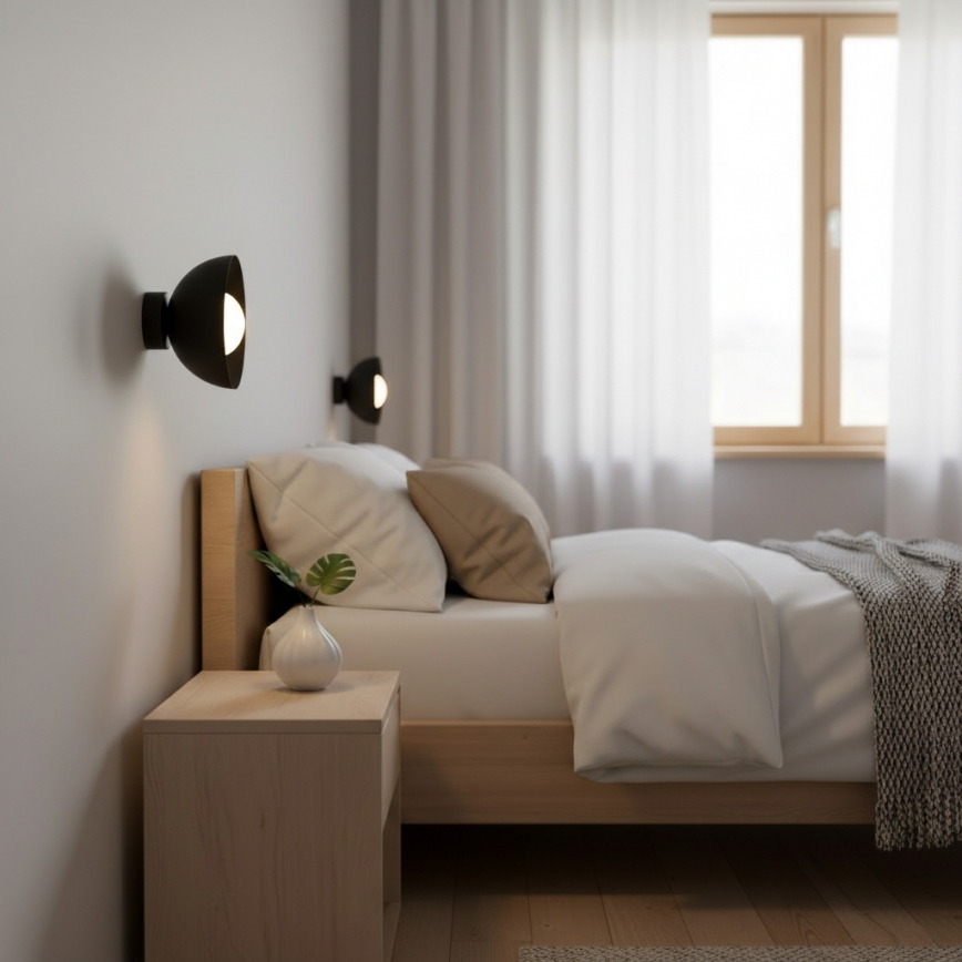 Sieninis šviestuvas BIBI 1xG9/8W/230V juodas