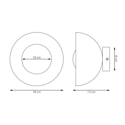 Sieninis šviestuvas BIBI 1xG9/8W/230V oranžinis