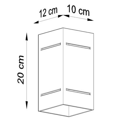 Sieninis šviestuvas BLOCCO 1xG9/40W/230V