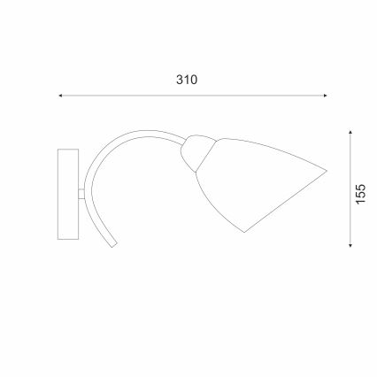 Sieninis šviestuvas DONNA 1xE27/60W/230V nikelis