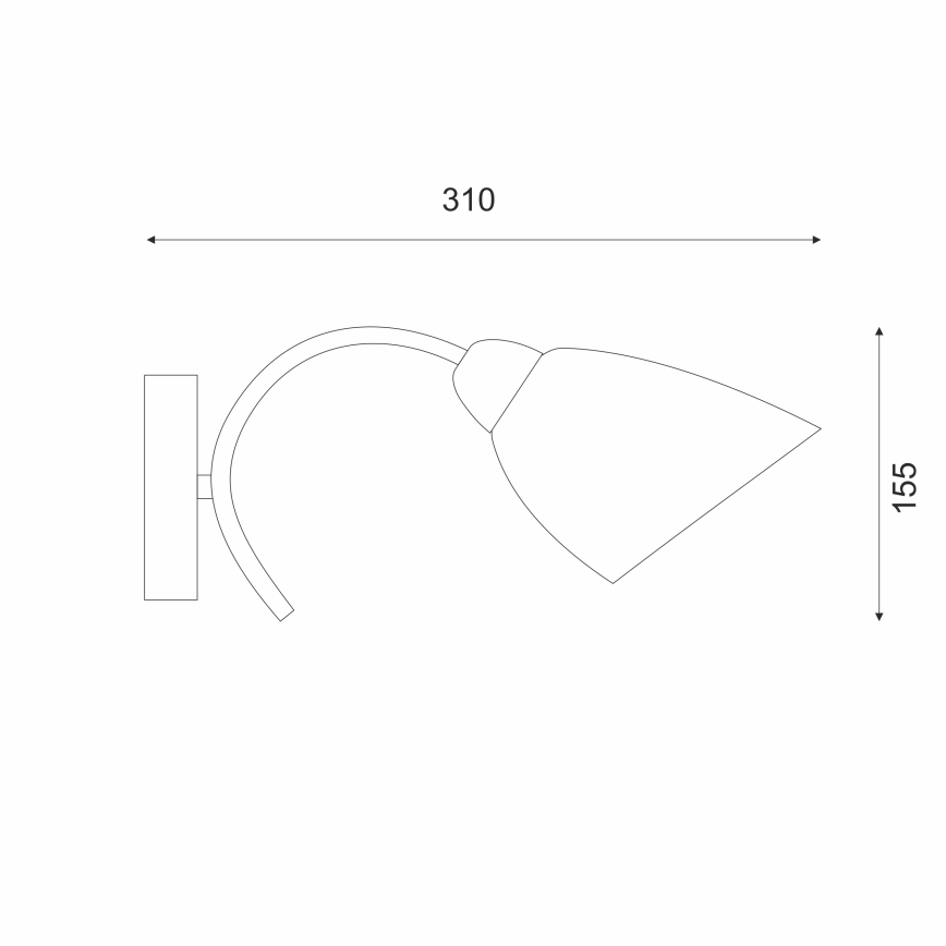 Sieninis šviestuvas DONNA 1xE27/60W/230V nikelis