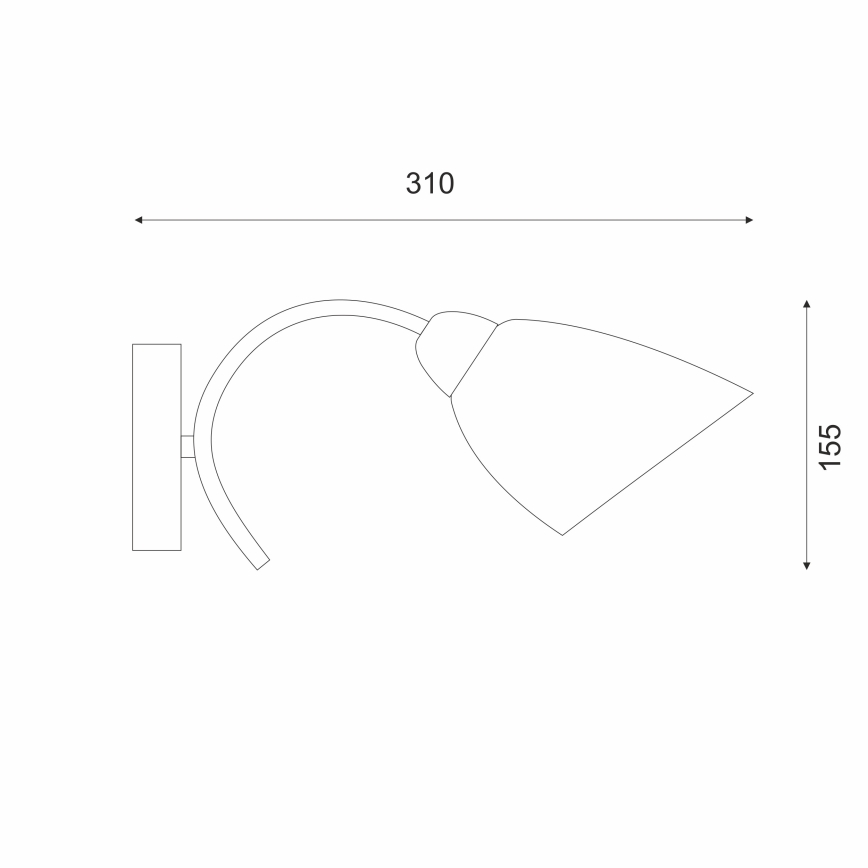 Sieninis šviestuvas DONNA 1xE27/60W/230V patina
