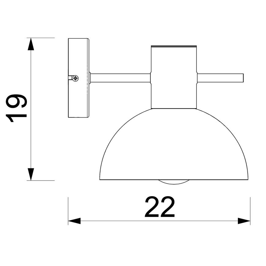 Sieninis šviestuvas ESTATE MINI 1xE27/15W/230V mėlyna