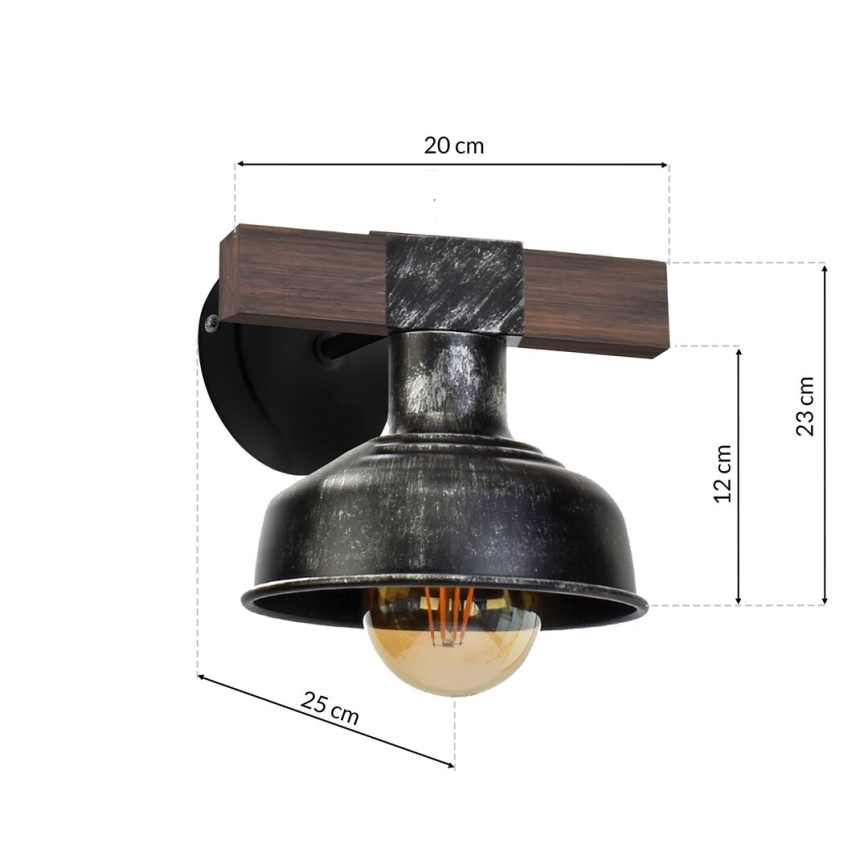Sieninis šviestuvas FARO 1xE27/60W/230V
