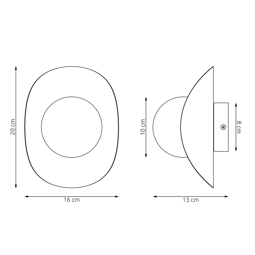 Sieninis šviestuvas FIERO 1xG9/8W/230V juodas