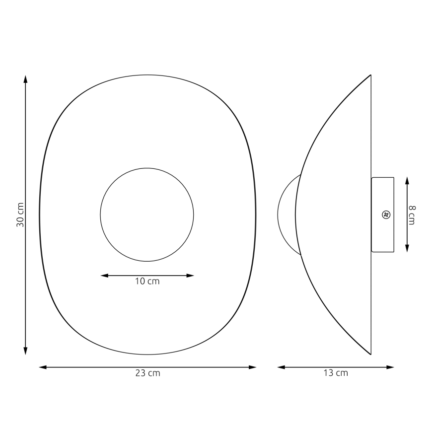 Sieninis šviestuvas FIERO 1xG9/8W/230V juodas